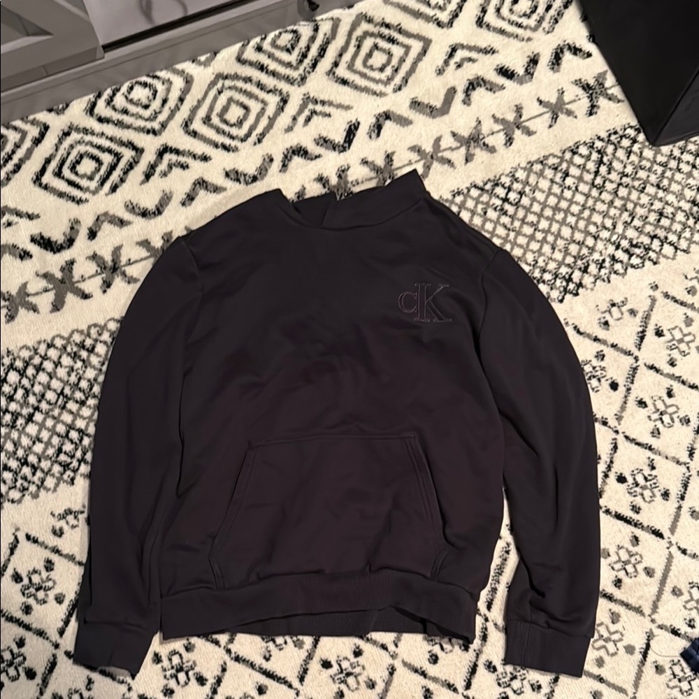 Calvin Klein Black Sweatshirt with Nordic Patterns